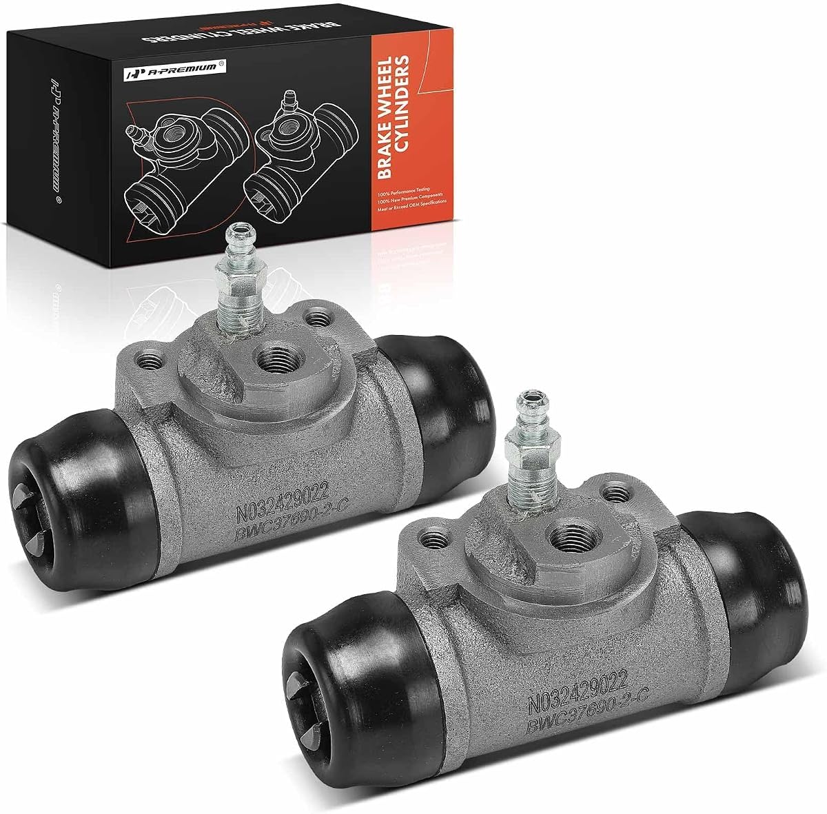 A-Premium Rear Drum Brake Wheel Cylinder Compatible with Toyota | for Tundra 2000-2007, 4Runner 1996-2000, Land Cruiser 1981-1995, T100 1993 1995, Bore: 1 Inch, Set of 2 - Replace# 4755035210