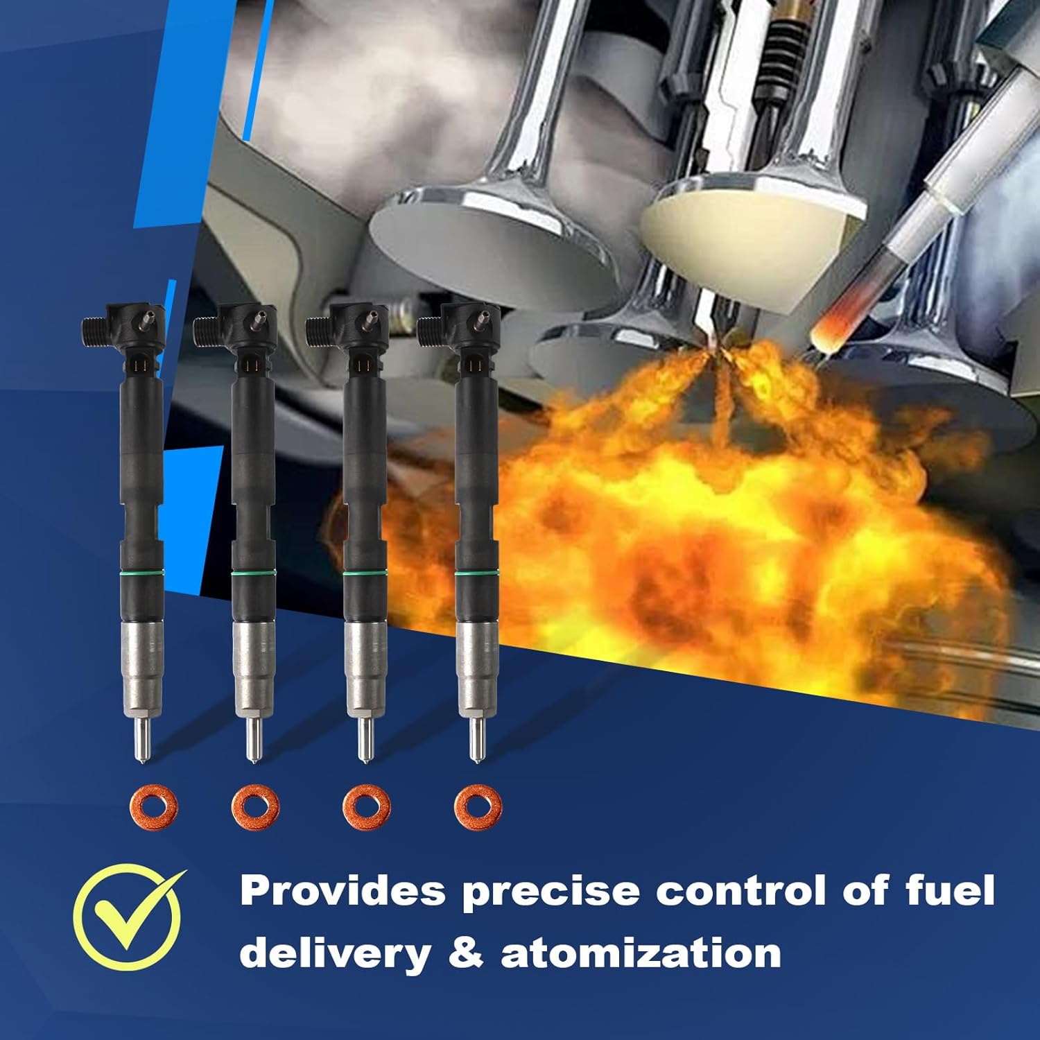7275454 28337917 4pcs Diesel Engine Fuel Injectors w/Seal 400903-00074D Compatible with Doosan Delphi Bobcat E32 E35 E42 E45 E50 E55 E85 S450 S510 S550 S570 S590