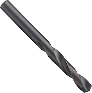 Precision Twist R40C High Speed Steel Short Length Drill Bit, Black Oxide Finish, Round Shank, Spiral Flute, 135 Degree Point Angle, 15/32