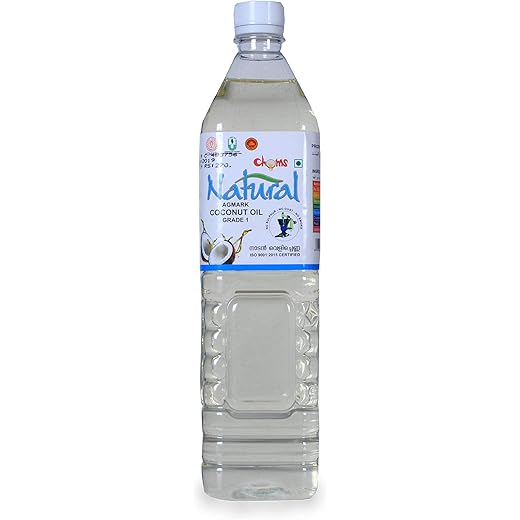 CHOMS NATURAL AGMARK certified coconut oil,COLD PRESS, 1 litre bottle.