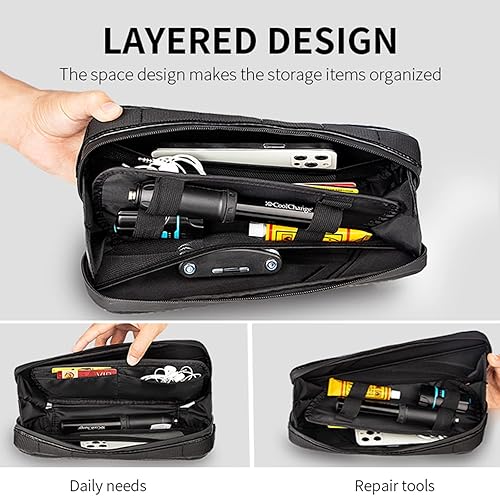 Miniatura 6 de Bolsa de tubo superior para bicicleta, bolsa impermeable de gran capacidad para bicicleta de carretera MTB, accesorios de ciclismo