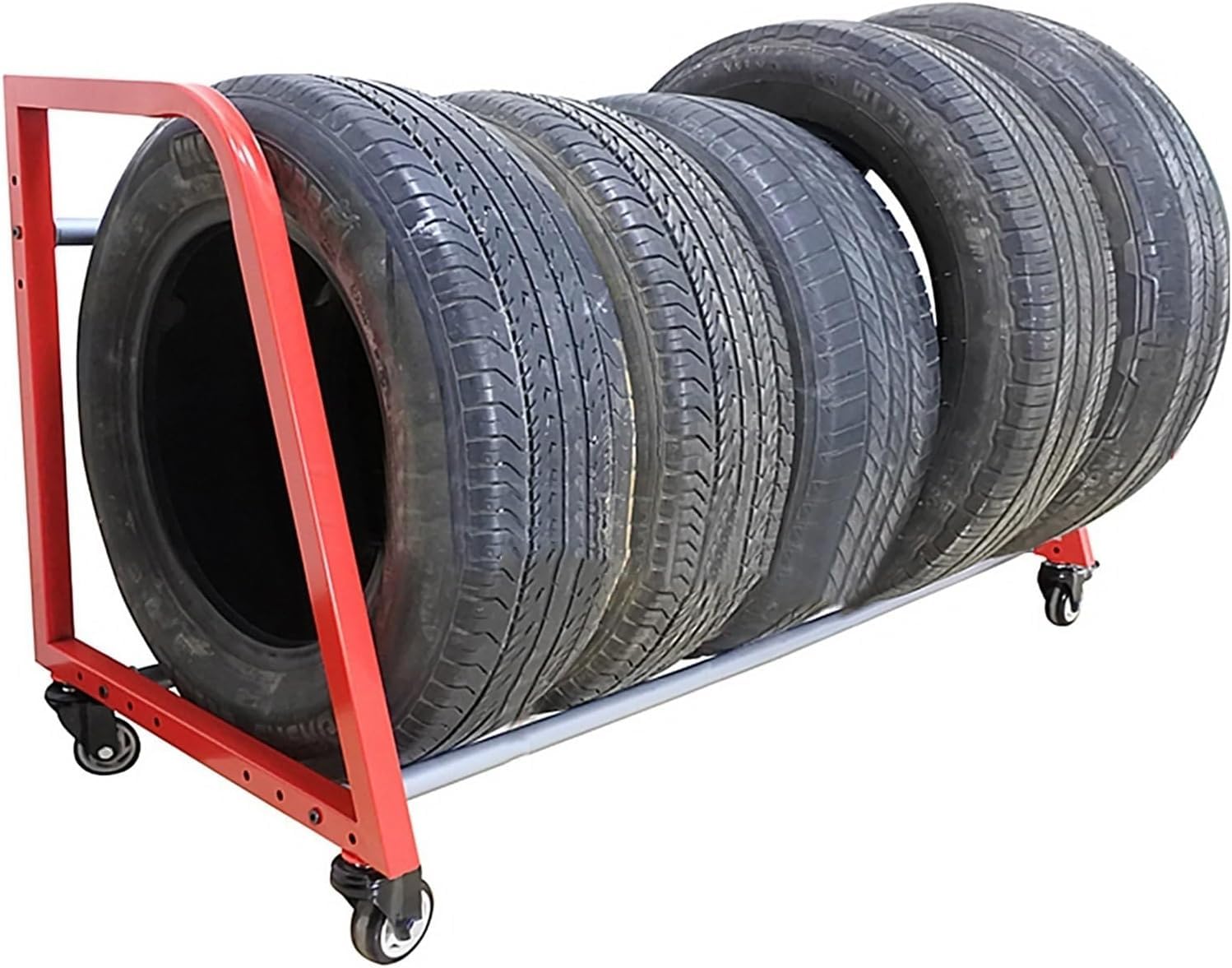 Großer Reserveradhalter Für Wohnmobile/Anhänger/Winterreifen/Schneereifen/SUV-Räder, Garagen-Reifenregal, Felgenständer, Saisonreifen-Lagerregal, Tragkraft 200,Floor Mount with Wheels