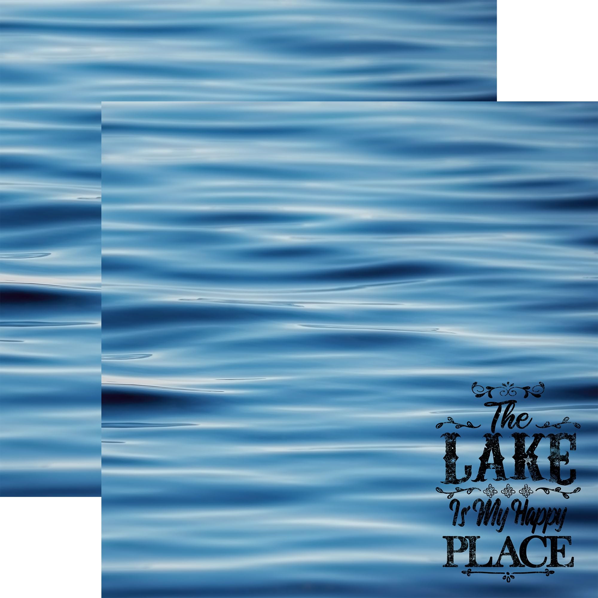 Paper House Productions Lake Life Scrapbook Paper - 9 Sheet 12x12 Double Sided Craft Paper Pack