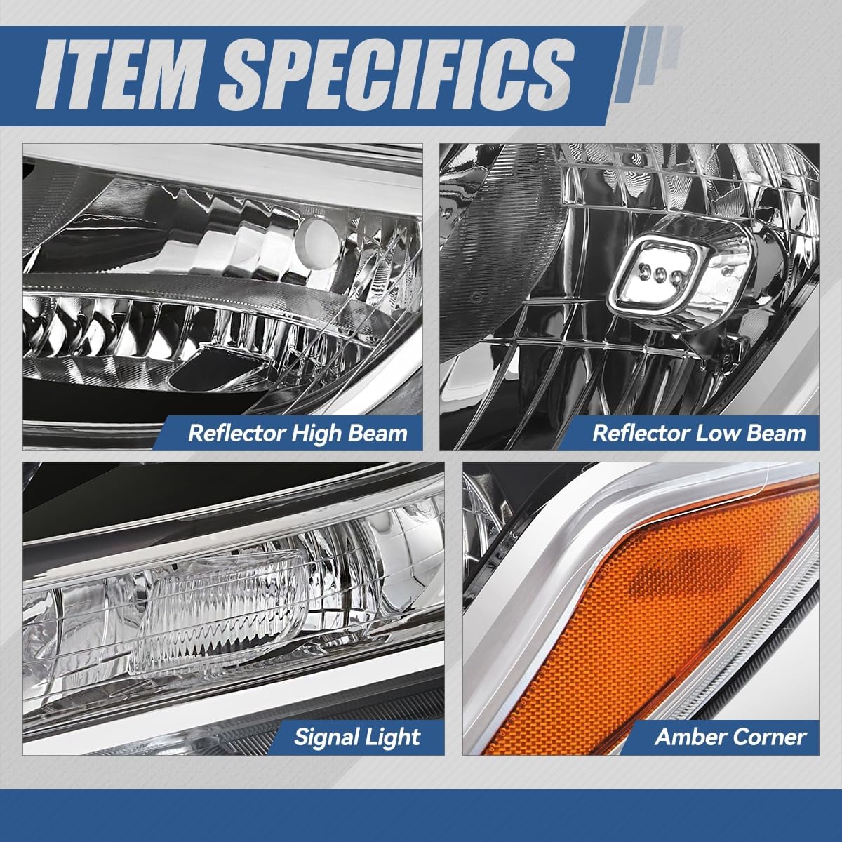 Auto Dynasty NI2502221 Factory Style Headlight Assembly Headlamp Compatible with Nissan Pathfinder 2013-2016, Driver Left Side, Chrome Housing Clear Lens, ABS Plastic & Polycarbonate