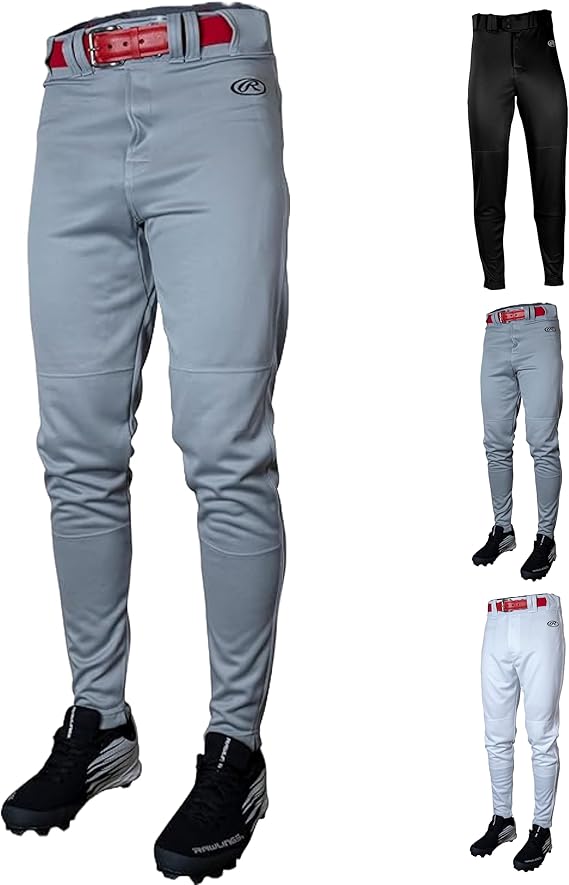 RAWLINGS Launch Series Pantalon de Baseball | Options de Coupe Pleine Longueur et de Jogging | Couleurs Unies | Tailles Jeunes