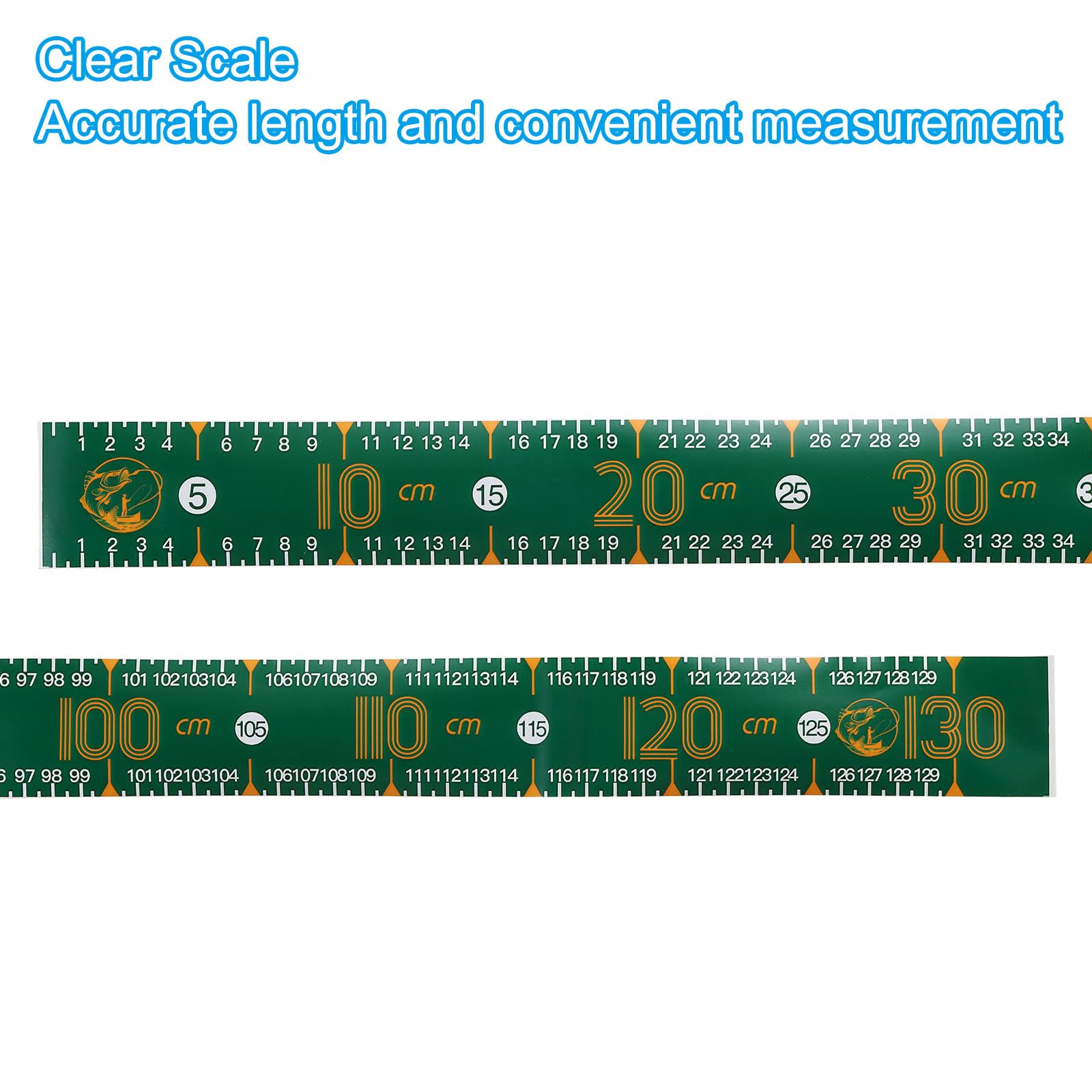 Selbstklebendes Fischmaßband – 130 Cm Lang, Wasserdicht, PVC, Für Angeln, Boot, Werkbank (schwarz)