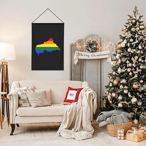 Miniatura 3 de LIFANGMI LGBT Flag Map Of The Central African Republic Garden Flag 28"x40" Inch Double Sided Garden Flags Home Lawn Outdoor Decor Flags Party Banner