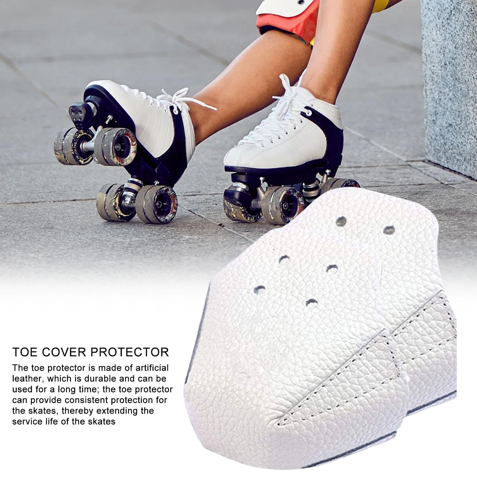 Protectores de piel con estructura de guijarros, para patines de quad, protección de puntera
