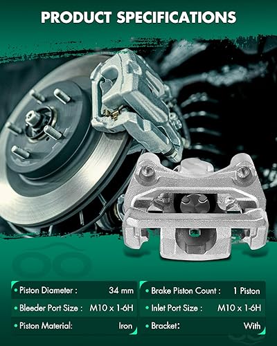 Miniatura 2 de SCITOO Pinza de freno trasera derecha con soporte 18B5003 compatible para Acura TL 2004-2008