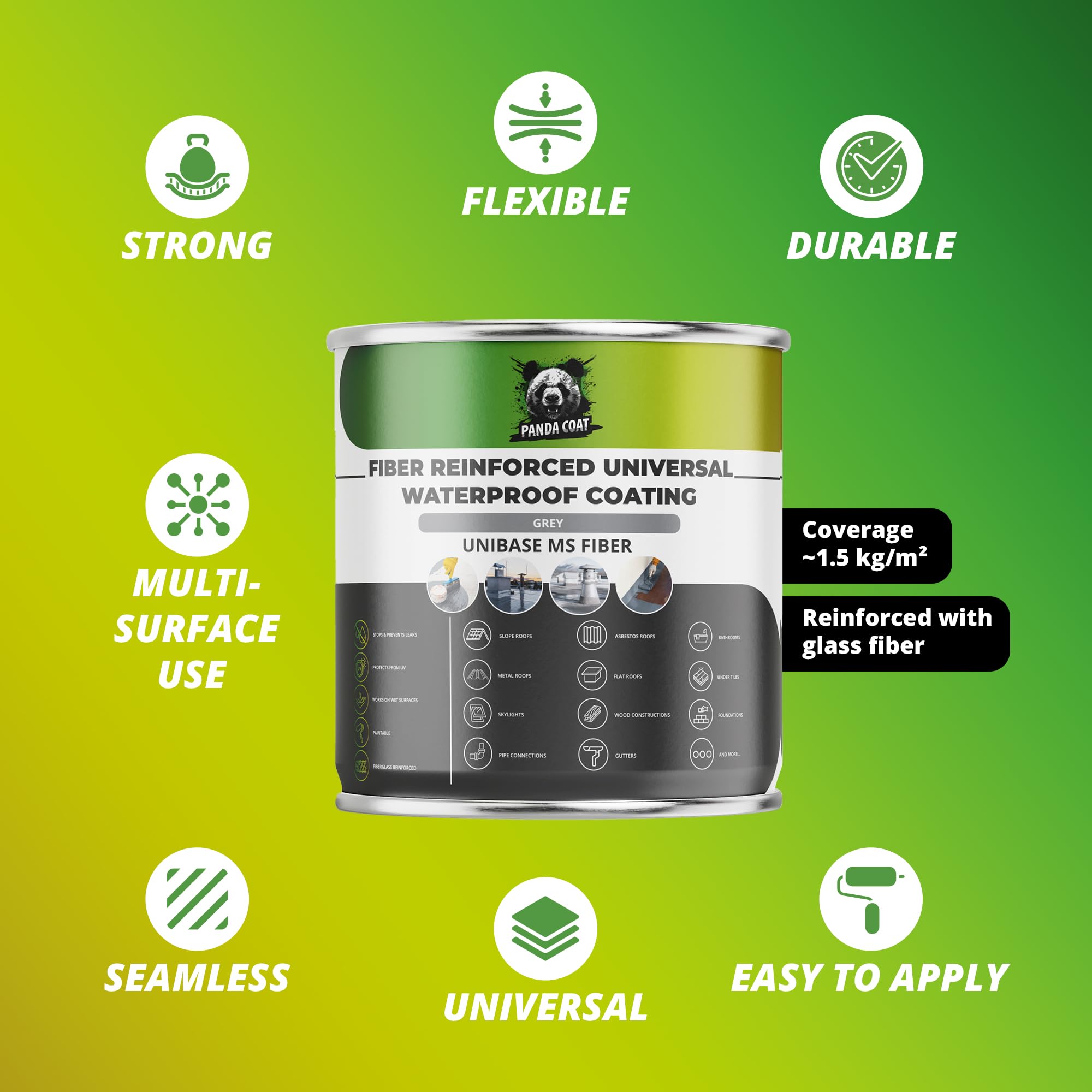 Waterproof Grey Fiber-Reinforced Sealant - Image 3