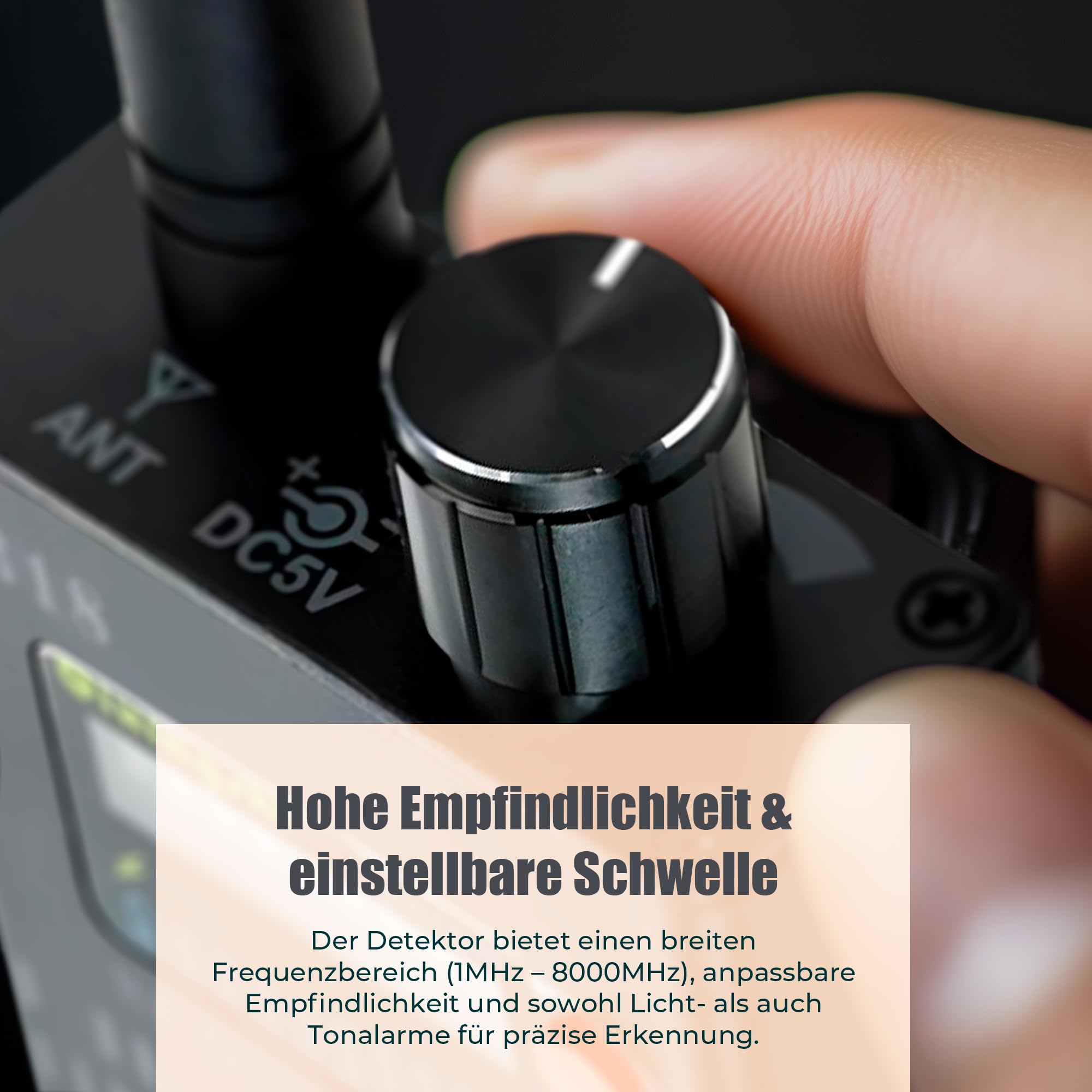 Super-Detektor G318, Kamera- und Wanzen Detektor, Suchgerät zum Aufspüren von GPS Sendern, versteckten Kameras und Mikrofonen