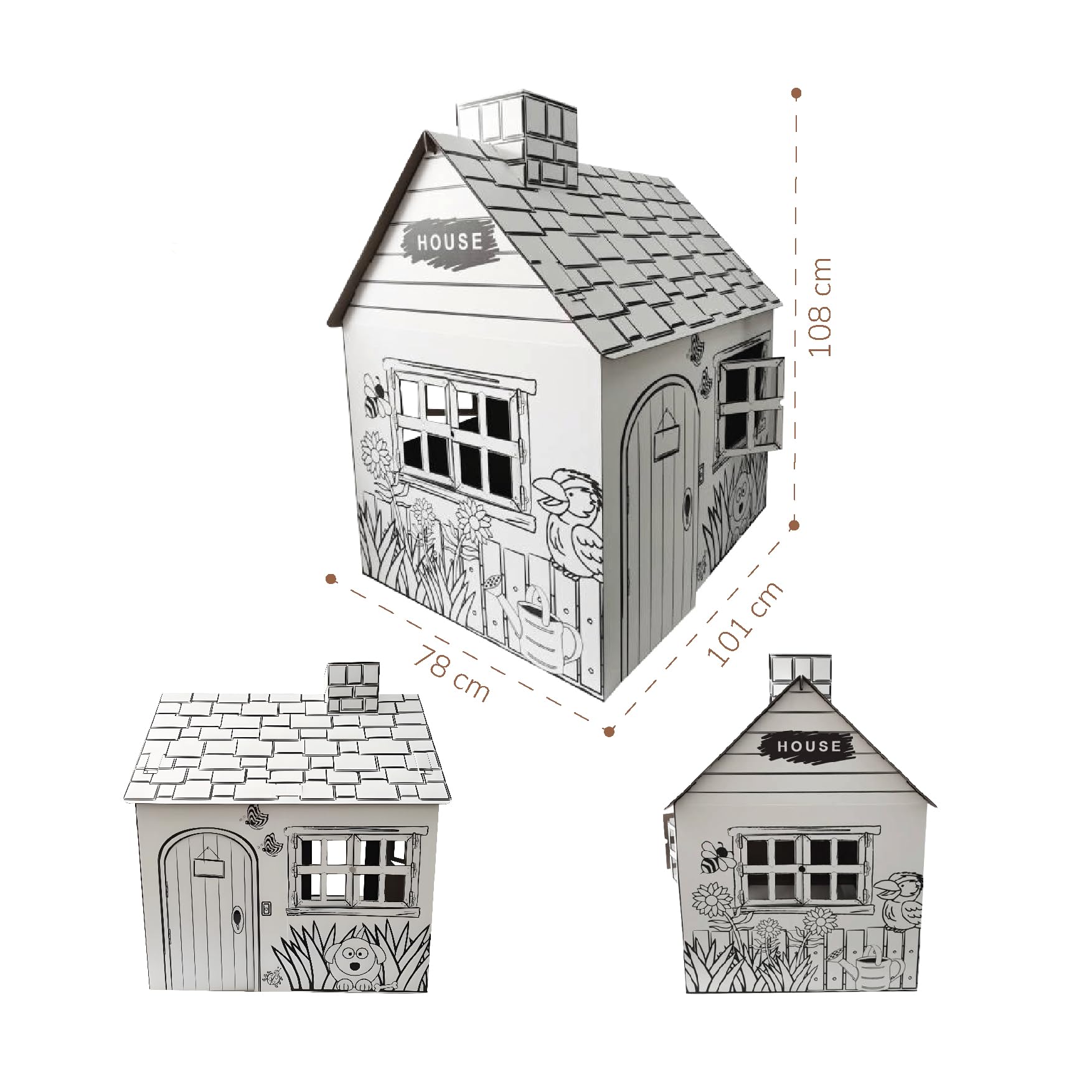 Maison En Carton Géant à Peindre – Buddy Baby PaintHome, Créatif Et écolo !