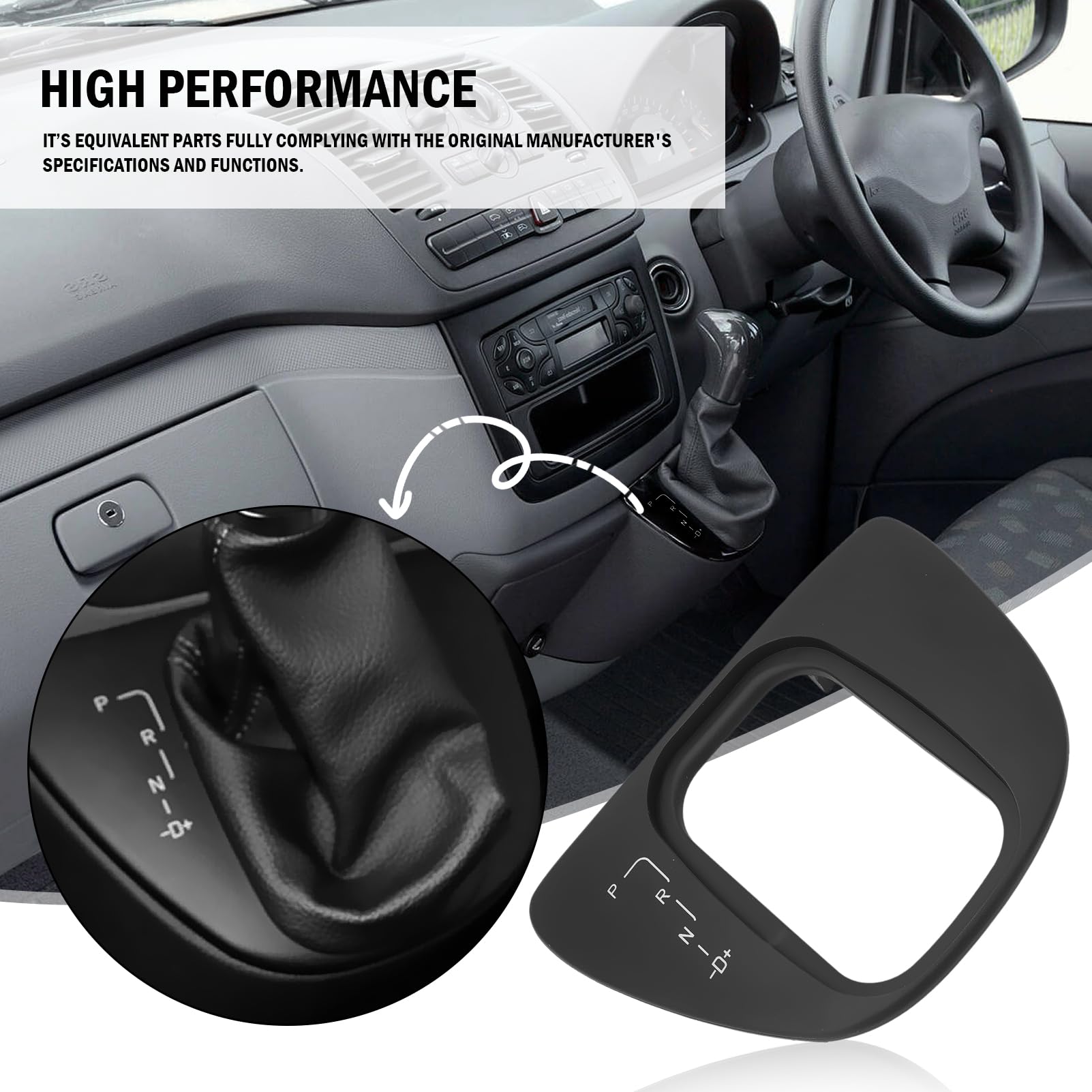 Schaltabdeckung für mercedes W639 Viano,W636 Vito 2010-2015 6392600073 Automatik Schaltabdeckung Getriebehebel Leitblech Schalthebel Dekorationskappe