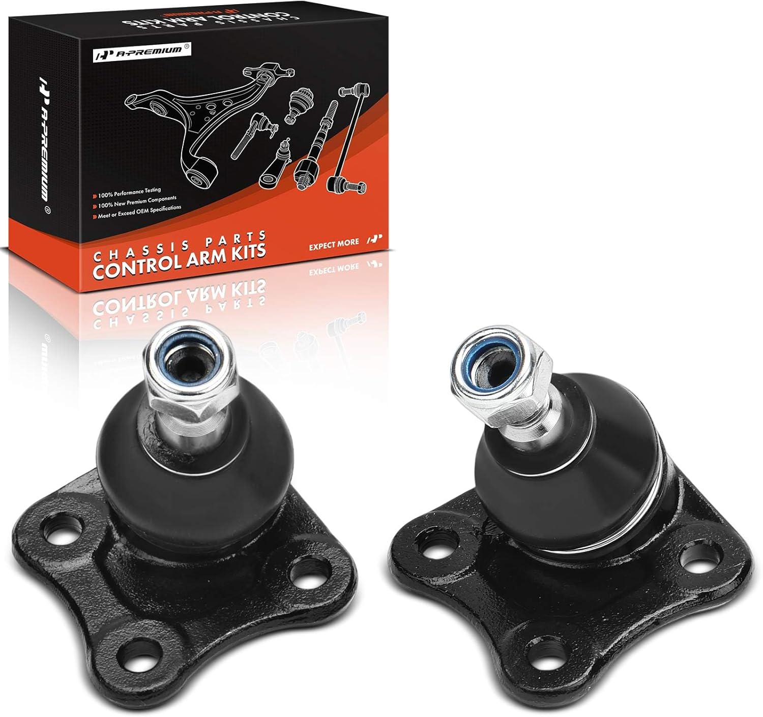 A-Premium 2 x Front Lower Ball Joints, Compatible with Volkswagen Jetta 1999-2005, Golf 1999-2006, Beetle 1998-2007, Golf City 2007-2010