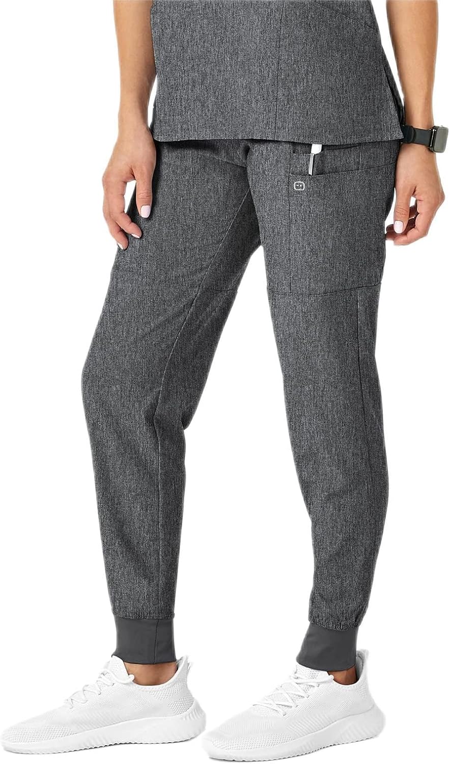 W123 Women's Comfort Waist Cargo Jogger Scrub Pant