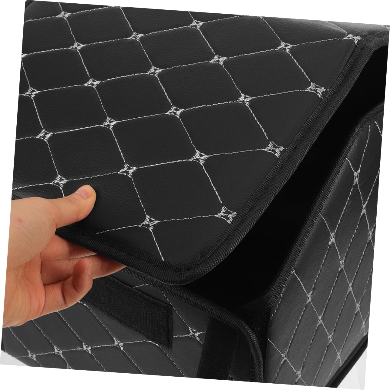 TOPBATHY 2 Cajas Organizadoras Plegables de PU para Maletero de Coche