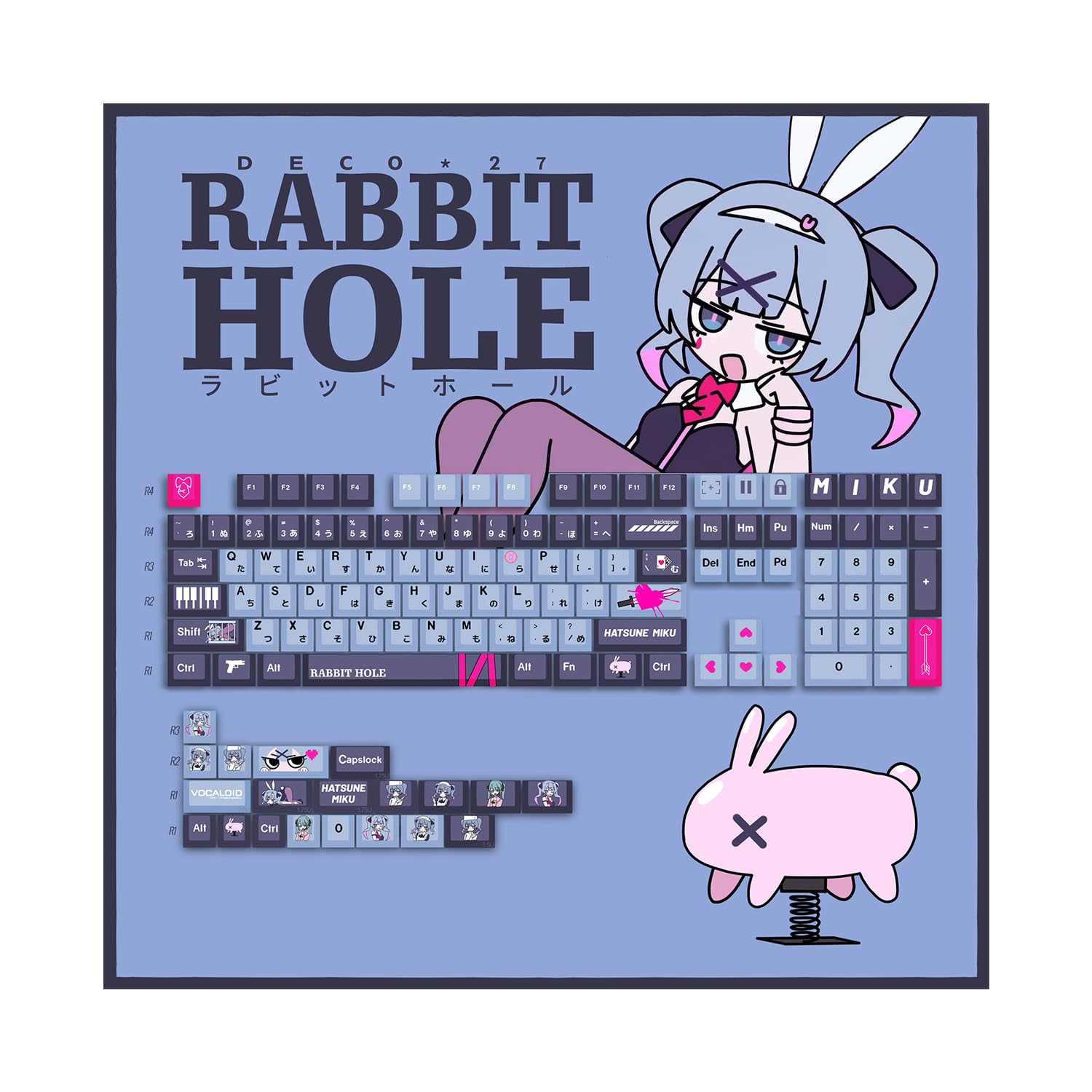初音ミク ラビットホール 130pbt+36pcキーキャップ