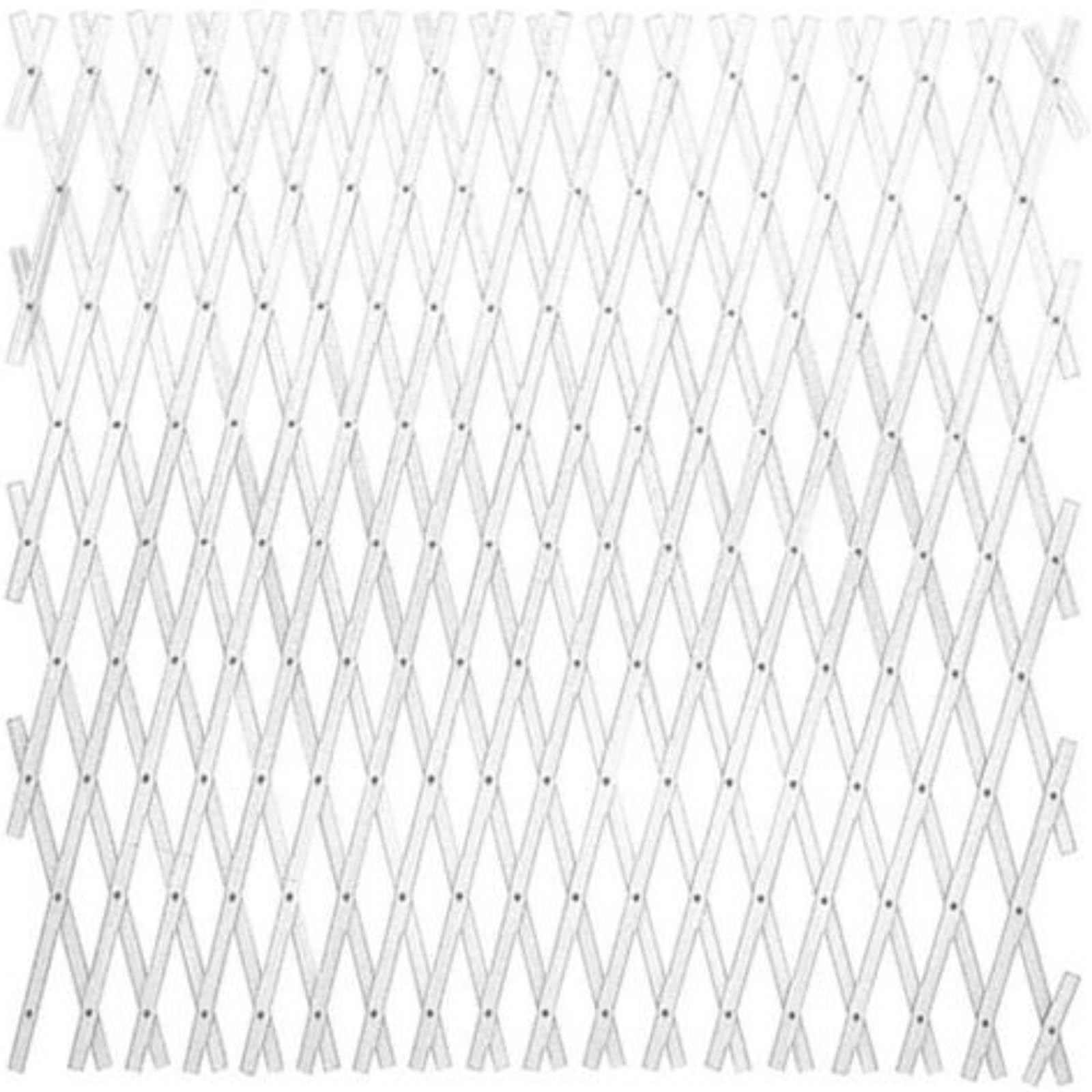 Traliccio Estensibile in PVC Rinforzato Bianco Ideale per Fiori,Piante,Rampicanti da Esterno Decorazione Da Parete per Terrazza Giardino Veranda Balcone (Bianco, 4x1 MT)