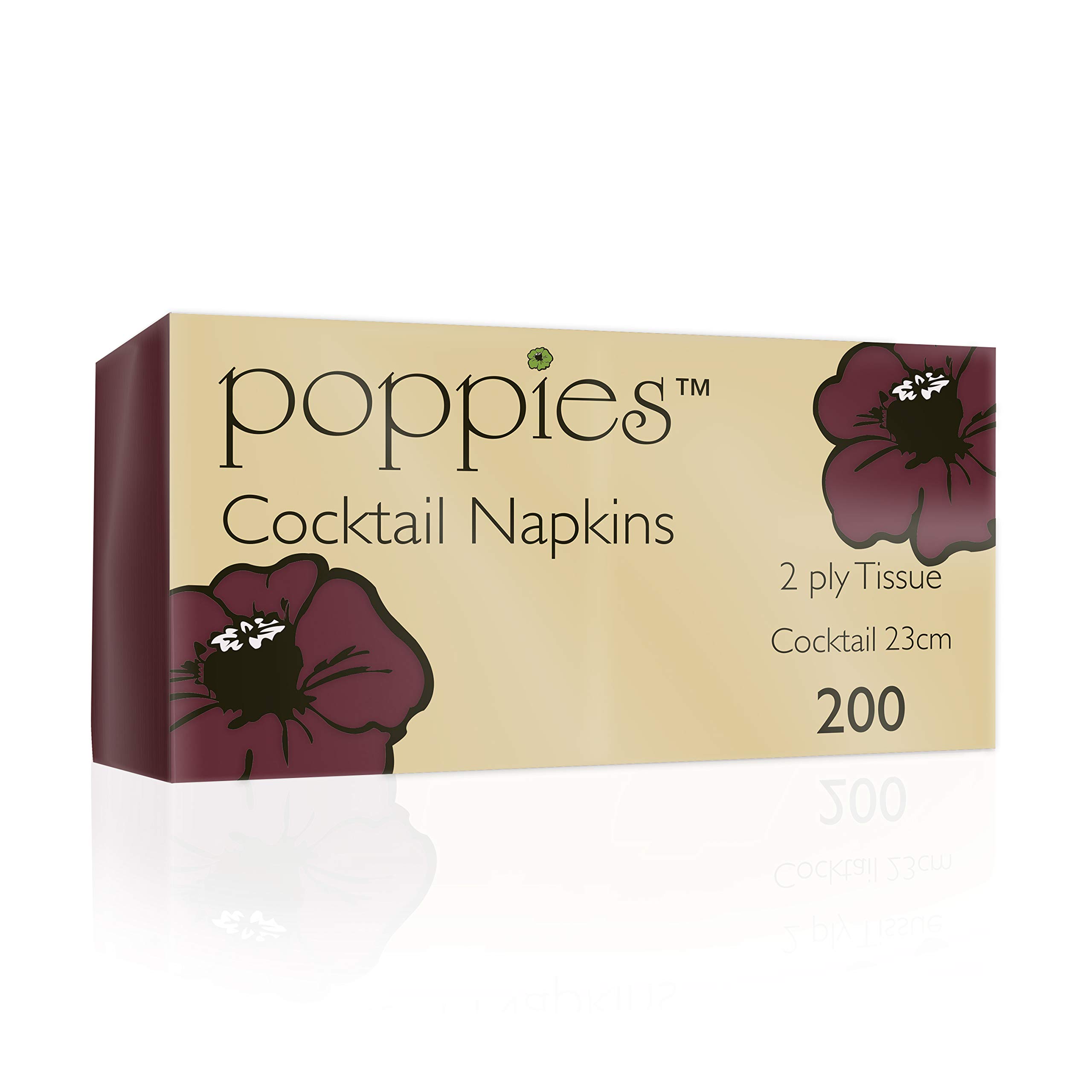 Burgundy 2ply Cocktail Beverage Napkins - Pack of 250