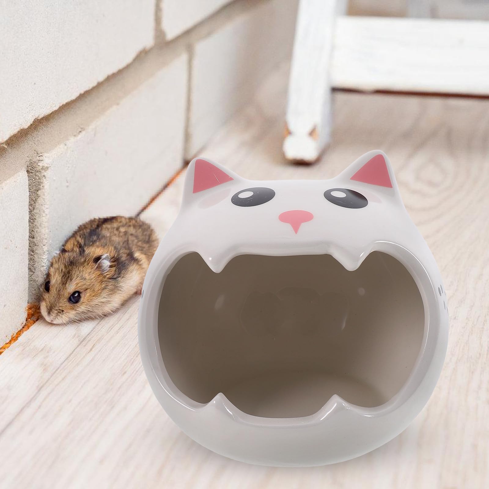 FOMIYES Keramik Hamsternest als Sommer Haustier Versteck, Weiß