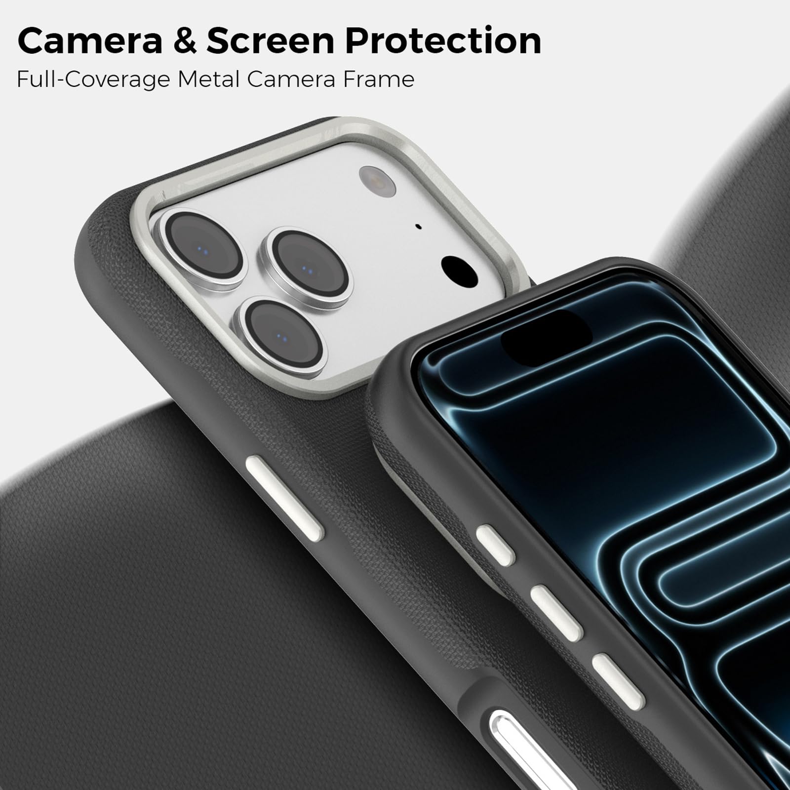 Magnética Funda para iPhone 18 Pro Max/18 Pro, Delgado Cuero Antideslizante