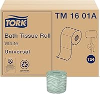 Tork Universal 2-Ply Bath Tissue, 48 Rolls 500 Sheets Each, TM1601A - Septic Safe Eco-Friendly Toilet Paper for Commercial Use