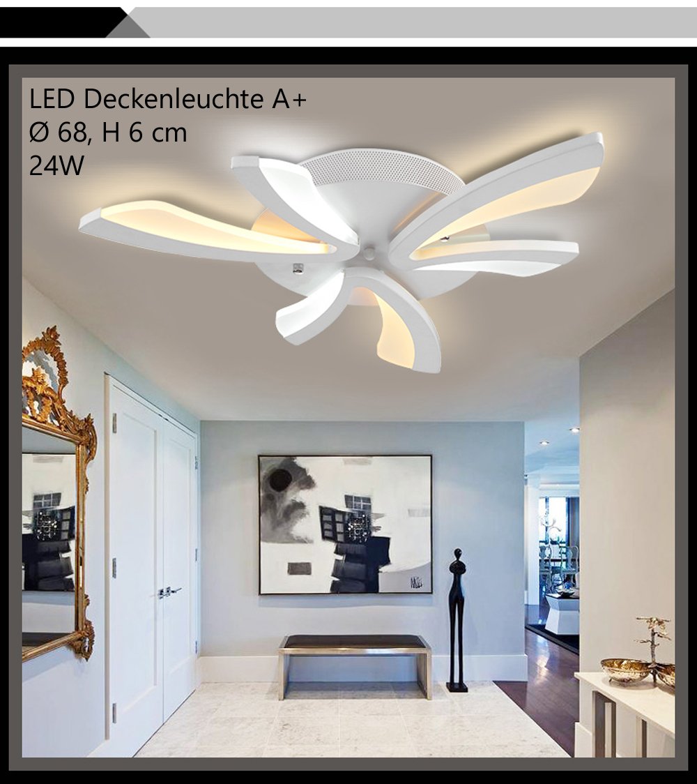 Plafonnier LED avec télécommande blanc XW062-3 pour salon - 8