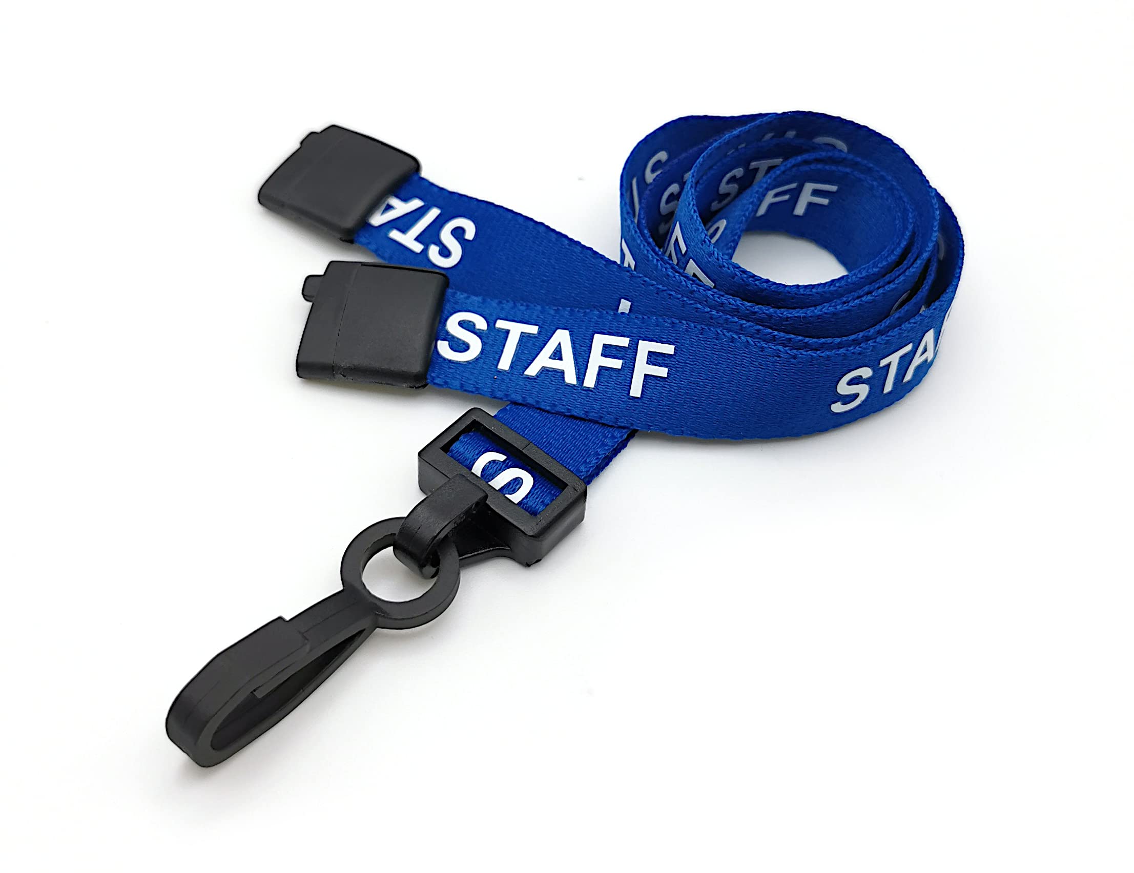 Easybadge Blue Staff Lanyards For Staff Id With Safety Break And Plastic Clip - Pack Of 100