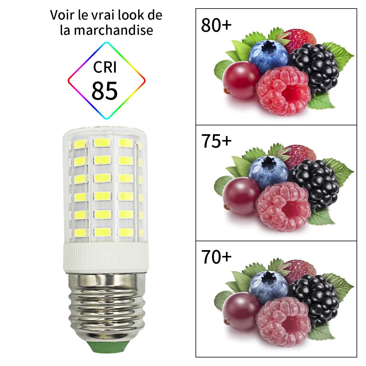 Bombillas led Bombillas LED E27 9W 100W Equivalente a halógeno 1000 lúmenes Blanco frío 6000K-6500K No Regulable Ahorro de energía 360 ​​​​Grados