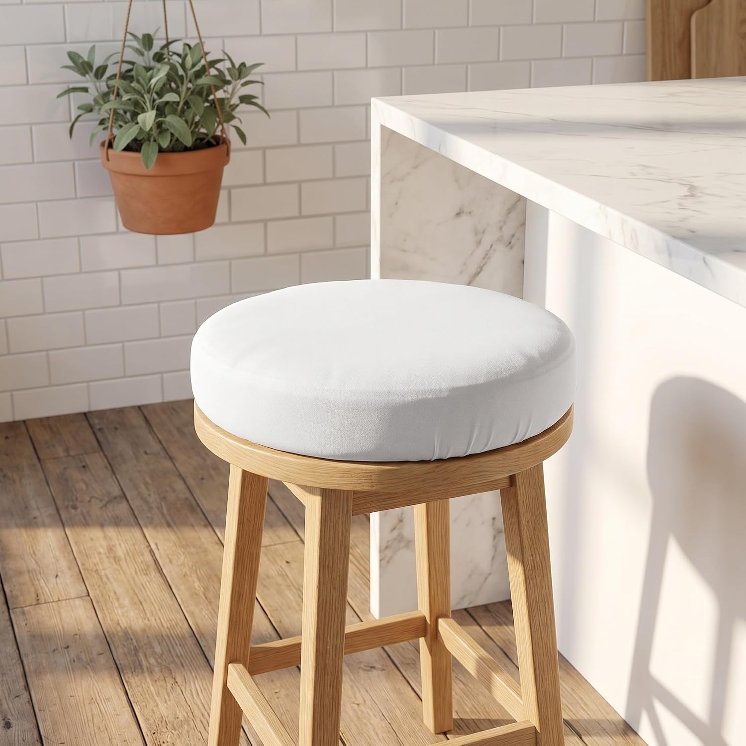 INOOMP 4pcs Round Bar Stool Cover Elastic Dustproof Stool Seat Slipcover