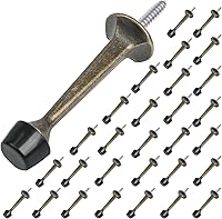 Vista 26 de HOMOTEK - Paquete de 8 topes de puerta rígidos y resistentes con punta de goma suave, tope de puerta de zinc fundido para proteger la pared