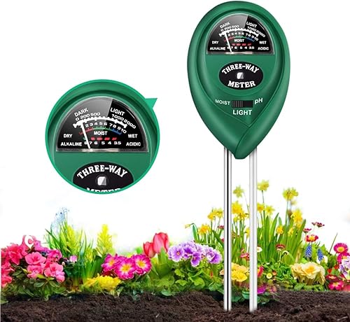 Medidor de suelo, medidor de humedad para plantas en maceta, kit de prueba de suelo para plantas de interiorexterior, medidor de pH del suelo para