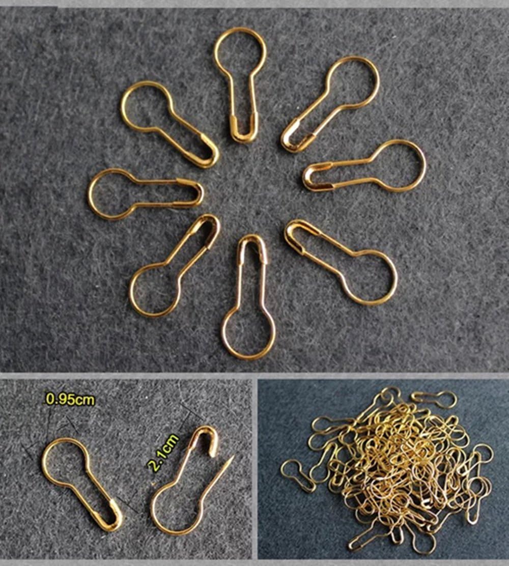 1000pcs 0.8" Metal Gourd Pin/Bulb Pin/Safety Pins/Clothing Tag Pins Bulb Pin/Calabash Pin Bead Needle Pins DIY Home Accessories (Golden)