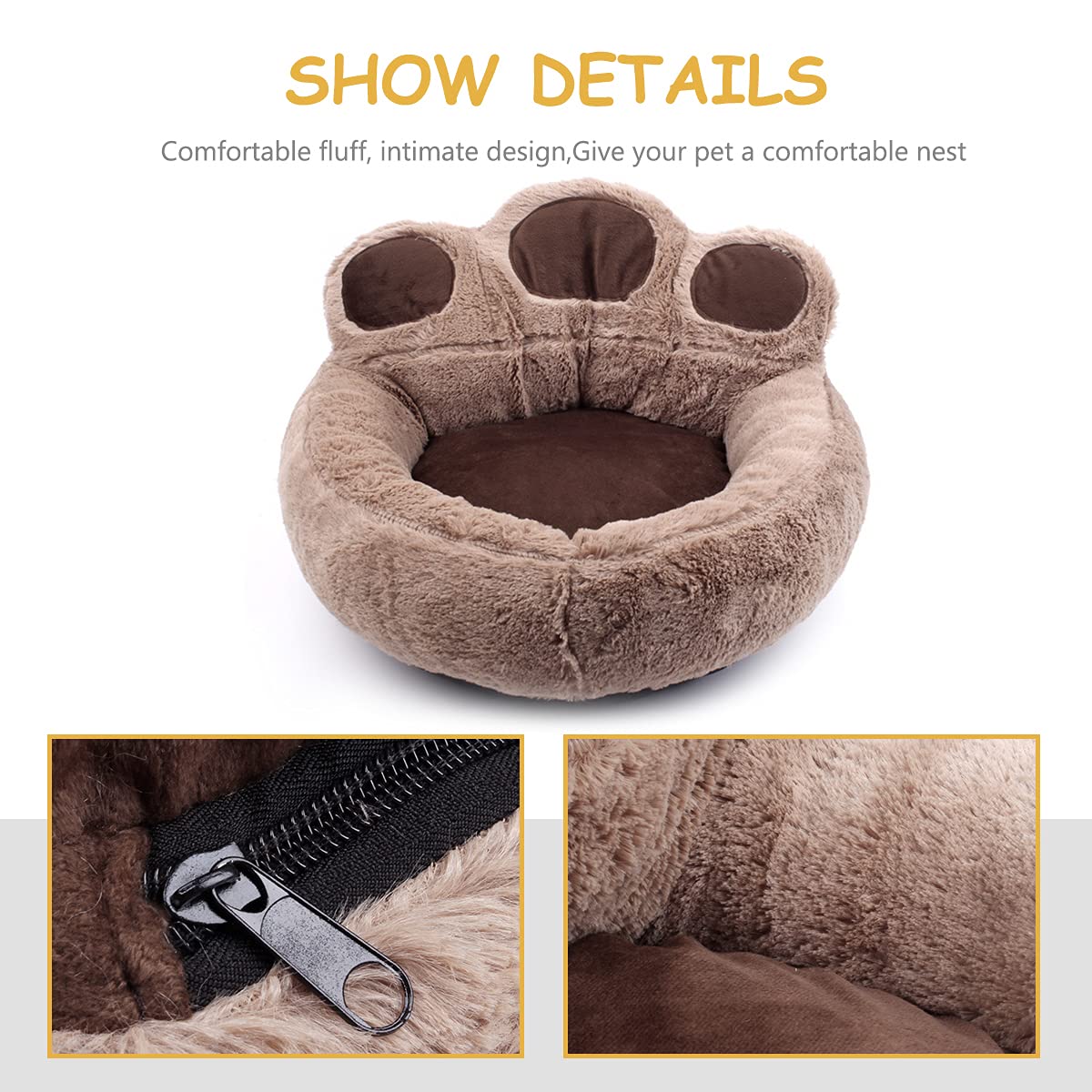 PETCUTE Panier pour Chiens Chats lit pour Chien Petit Confortable lit pour Chat Lavable
