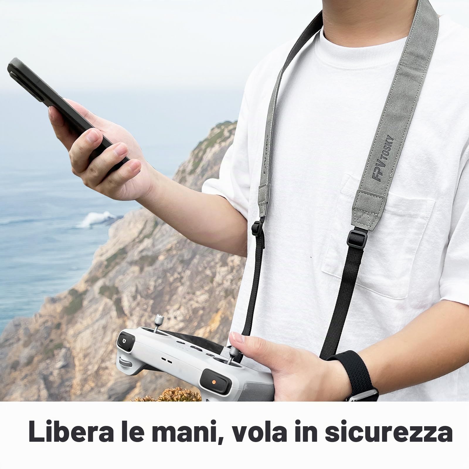 FPVtosky Pacco accessori Mini 4 Pro - Kit 7 in 1, custodia di trasporto, set di filtri ND, parasole RC2, cordino, coperchio dell'obiettivo, protezione per lo schermo, supporto per l'elica per DJI Mini