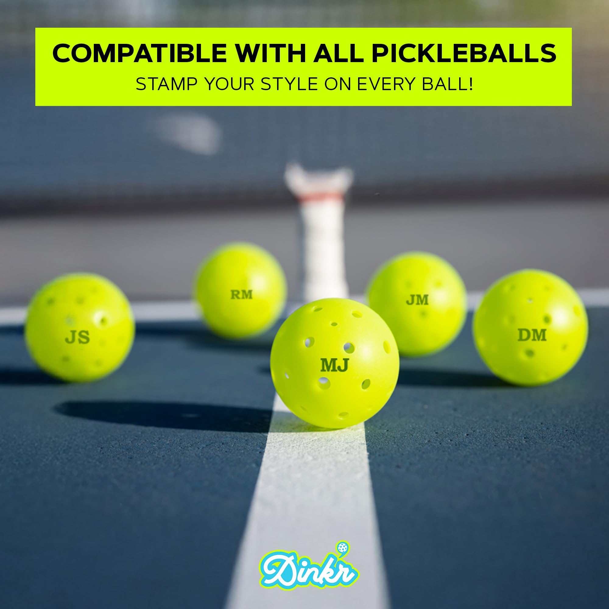 Dink Ink Letters - Pennarello riutilizzabile autoinchiostrante per pickleball, personalizza i tuoi sottaceti con precisione, inchiostro resistente ad asciugatura rapida e senza sbavature, perfetto per