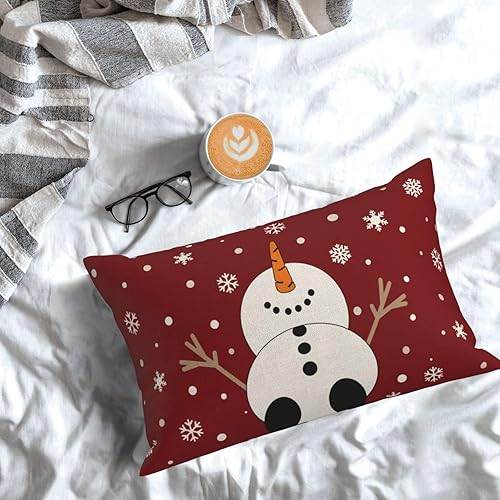 Miniatura 3 de Fundas de almohada con diseño de árbol de Navidad en acuarela de 12 x 20 pulgadas, color negro y blanco a cuadros acebo, almohadas decorativas para