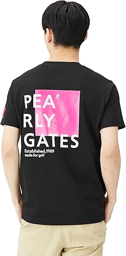 PEARLY GATES★完売品ポンチローマTシャツ黒1 Amazon | [パーリーゲイツ] メンズ Tシャツ T/Cポンチローマ