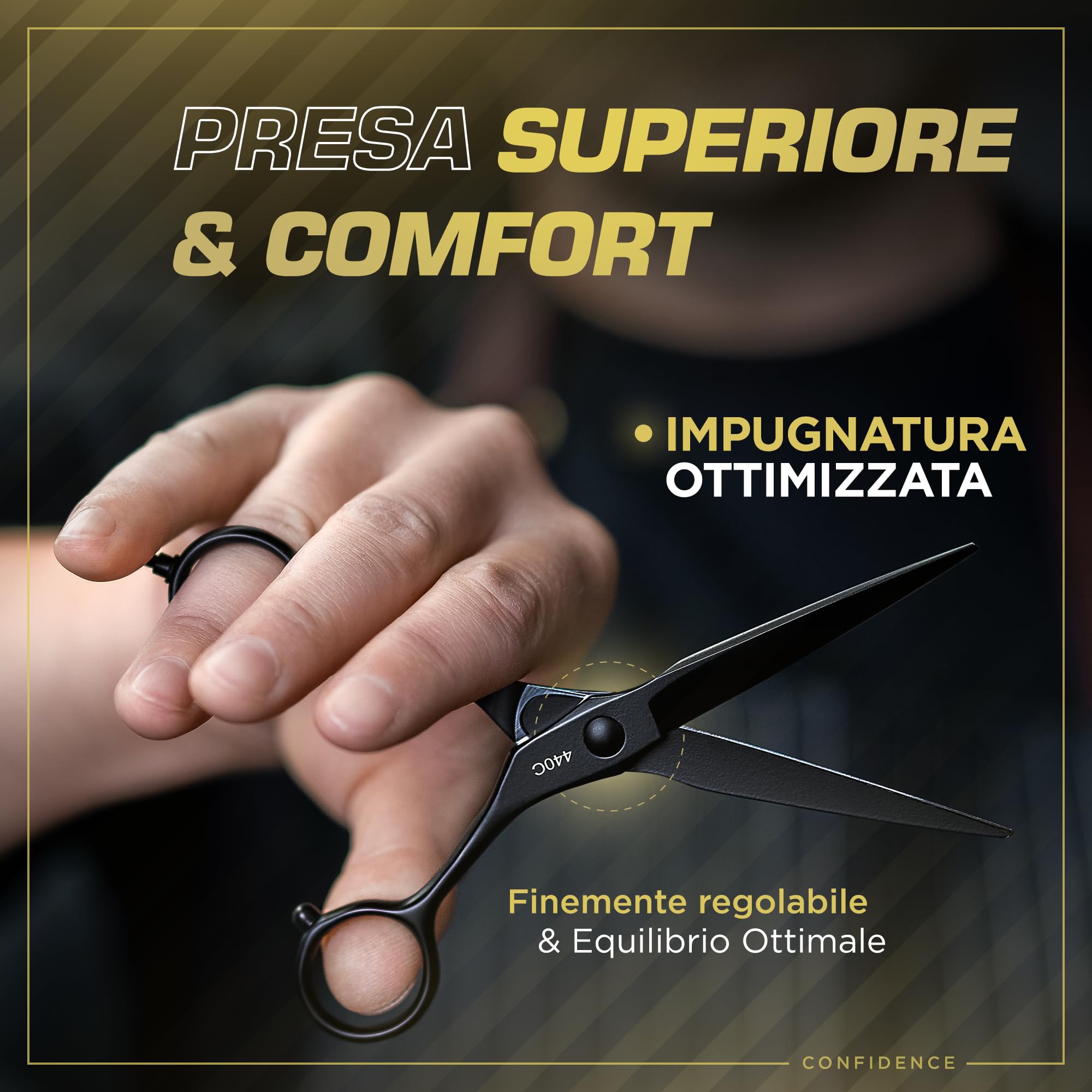 Fagaci Forbici Parrucchiere Professionali 5.5" Acciaio 440C per una Precisione Superiore, Forbici Capelli Professionali Barbiere Lame Estremamente Affilatei, Affilatura Duratura
