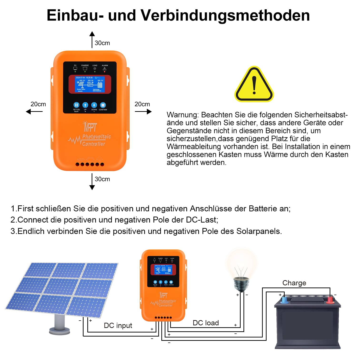 【60A Regulador MPPT Bluetooth WIFI】KWODE 60A 12V/24V/36V/48V Controlador de Carga Solar Regulador Solar MPPT Bluetooth WIFI Regulador de Carga para Ácido de Plomo, Gel,Fosfato,Turner, Litio Baterías