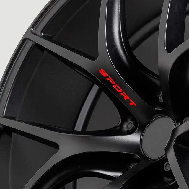 Autocollants BMW Sport Jantes Rétroviseur Racing Stripes Rouge - Pack 6