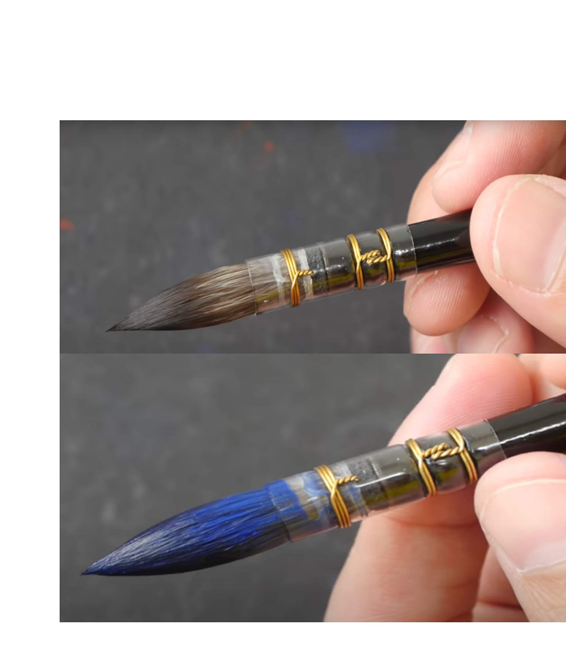 da Vinci casaneo Serie 498 Pennello per Acquerello Francese - No° 0 + da Vinci Serie 1570 Mini. Realizzato in Germania