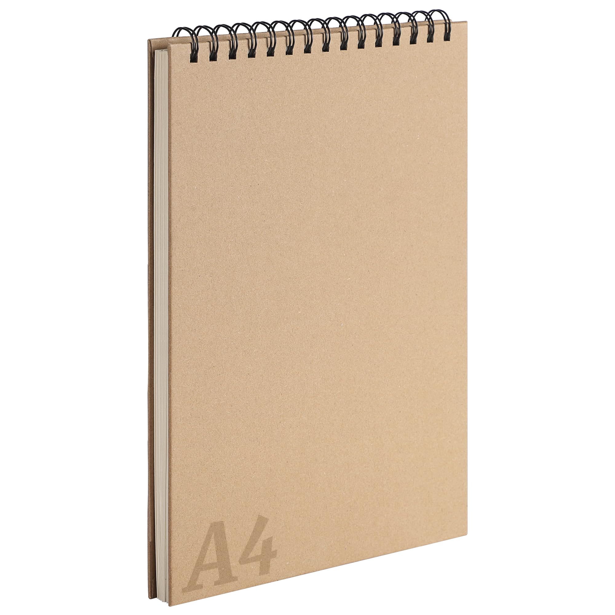 A4 Sketch Book 30 Sheets/60 Pages 160gsm Top Spiral Bound Kraft Cover