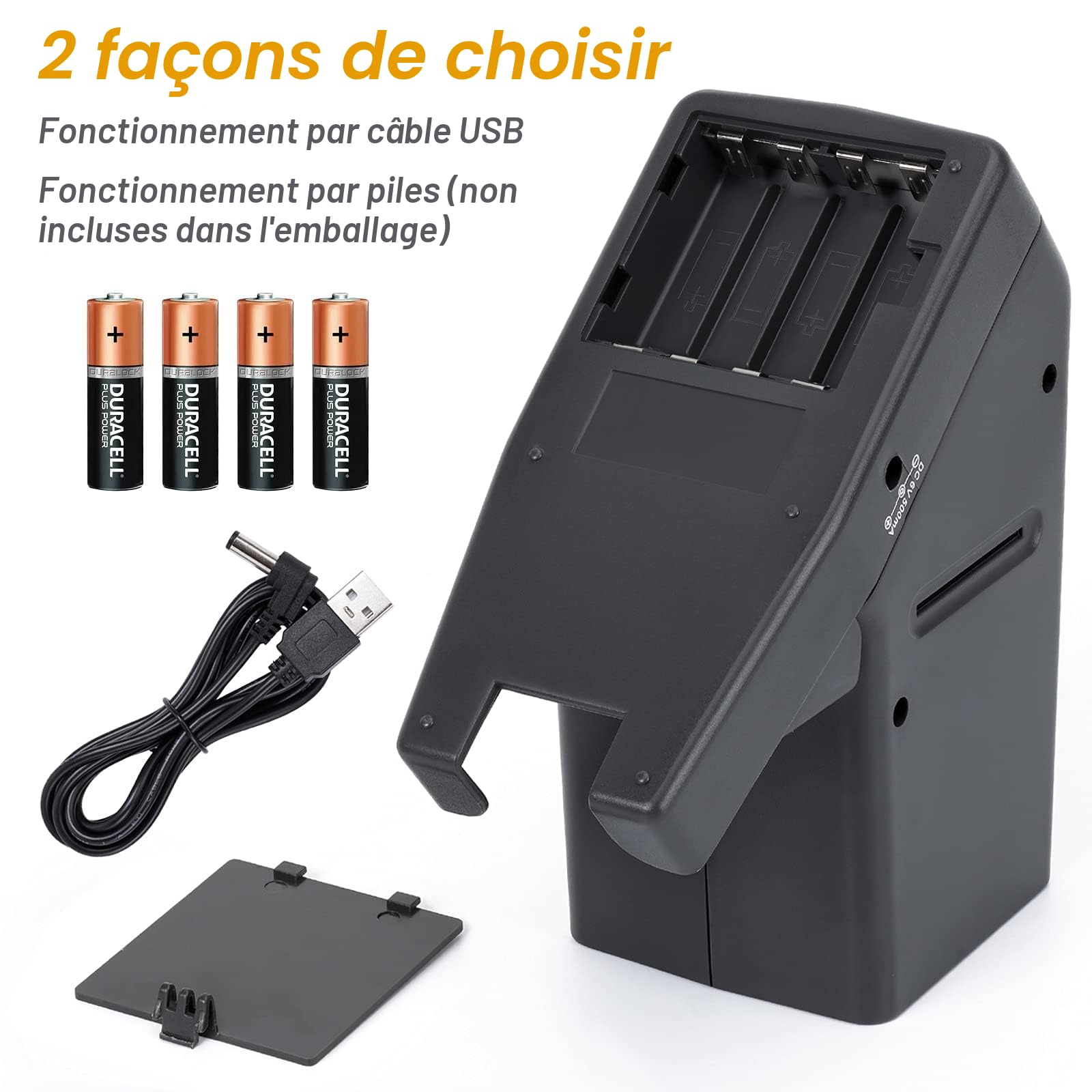 Visionneuse de Diapositives et de Films à grossissement 3X - pour Diapositives 35 mm et Films négatifs/positifs, éclairage LED de Bureau, Fonctionnement sur Piles (câble d'alimentation USB Inclus)