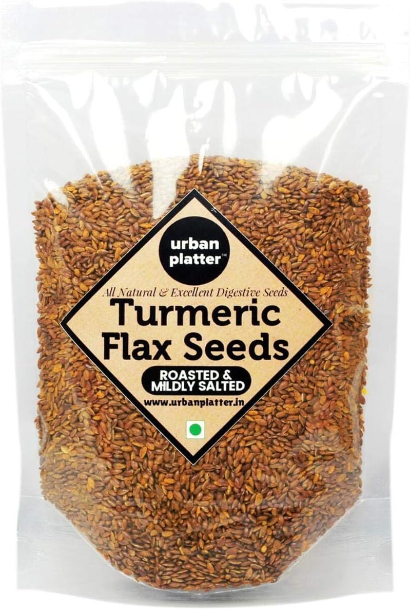 Urban Platter Roasted Flax Seeds with Salt and Turmeric, 1kg