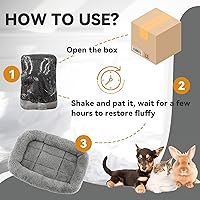 Vista 8 de Cama de algodón LESYPET para perros pequeños, lavable , gris