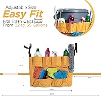 Vista 6 de Bolsa Caddy para Cubo de Basura Se ajusta a cubos de 32-55 galones Compatible con Brute y Uline Vinilo resistente Delantal para contenedor