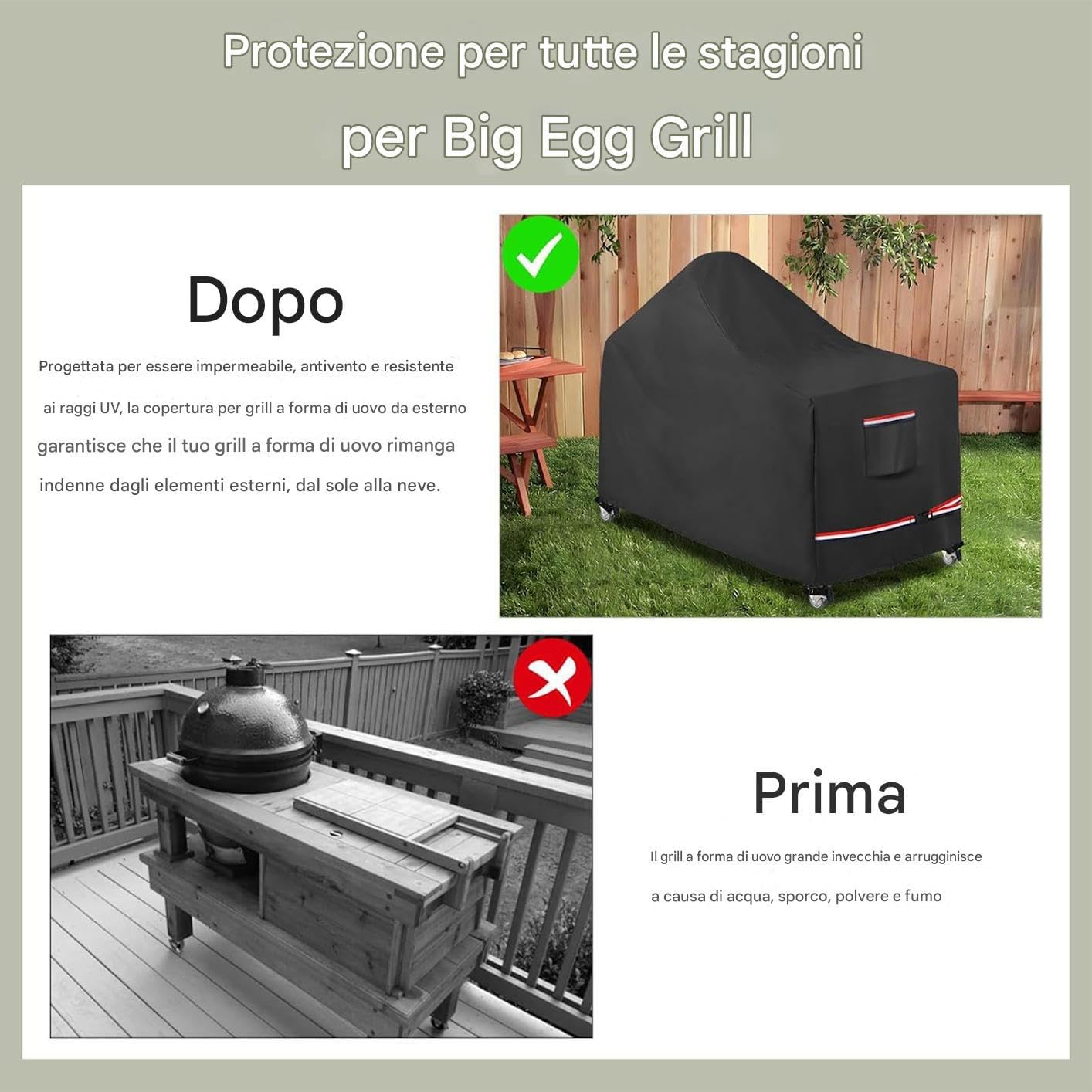Wytrzymały wodoodporny pokrowiec na grilla - 152 cm, trwały i przenośny, pasuje do węgla drzewnego, stołu, patio, podwórka, ogrodu - chroń swój grill przed żywiołami