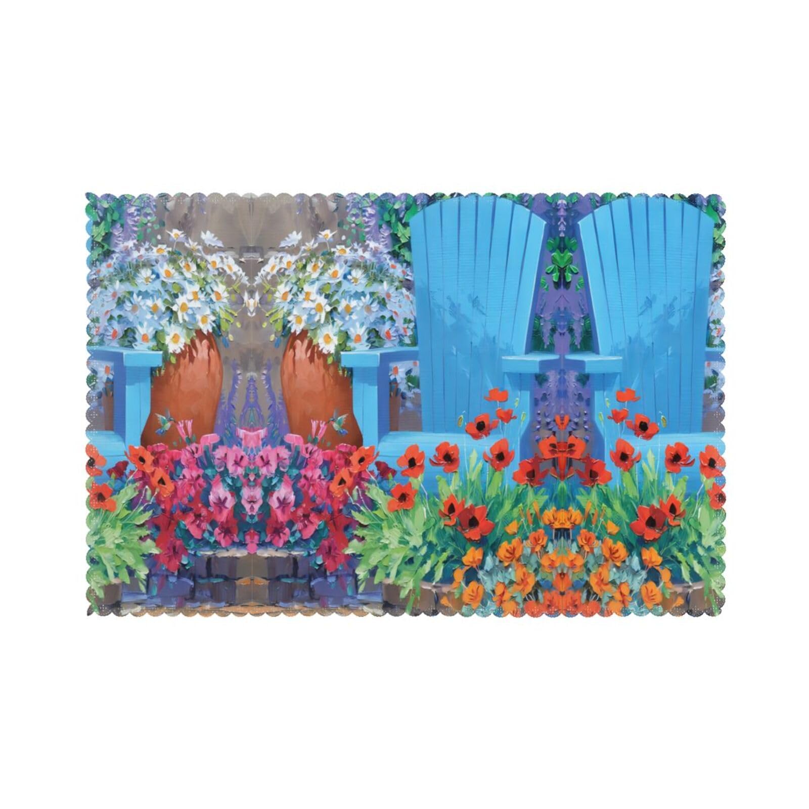 WHJSHOP Garden Flower Prints Placemats Set of 6 12x18in – Transform Your Table into a Cozy Haven for Memorable Meals