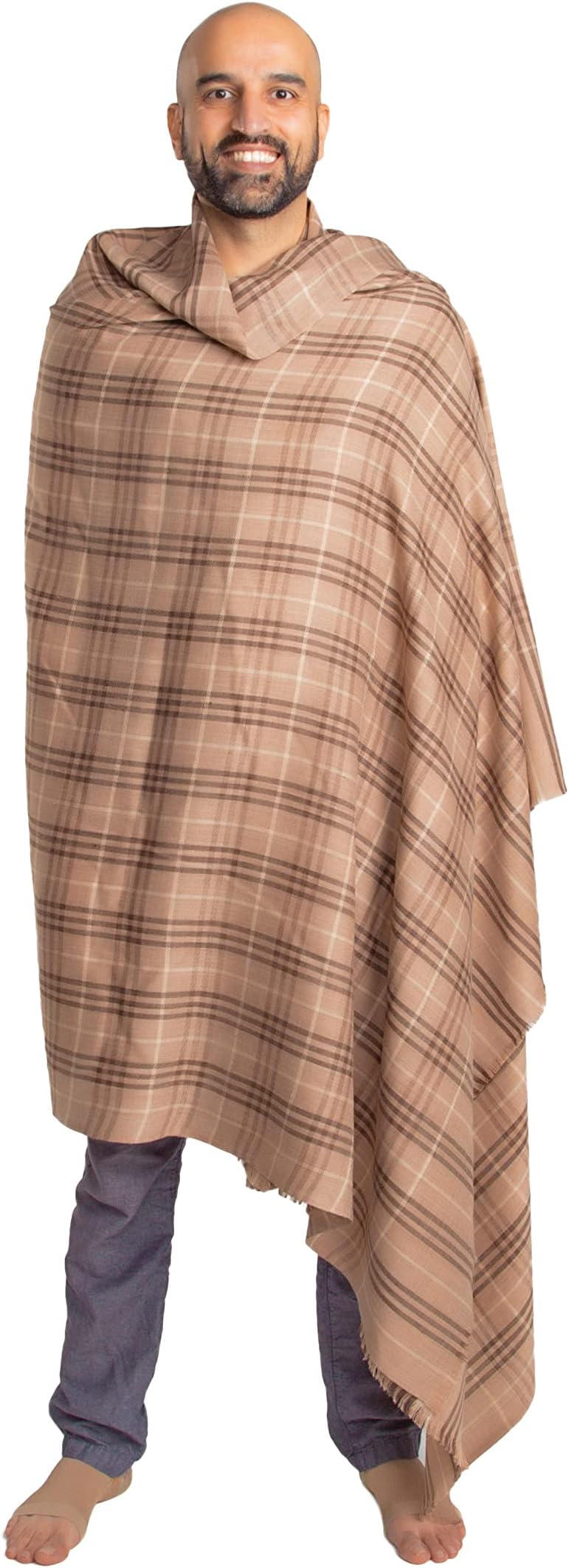 Oversize Wool Scarf, Wool Stole, Meditation Wool Wrap. Lightweight. Unisex